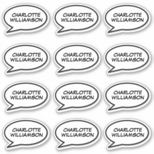 Sticker Bulles de texte amusantes de style rétro de bande 