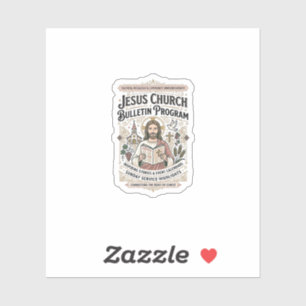 Sticker Bulletin de l'église de Jésus Programme Bulletin d