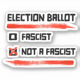Sticker Bulletin De Vote 2024 : Votez Pas Un Fasciste