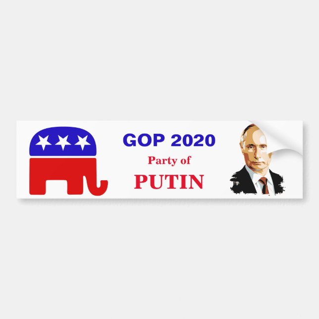 STICKER BUMPER GOP "PARTY OF POUTINE" 2020 (Devant)