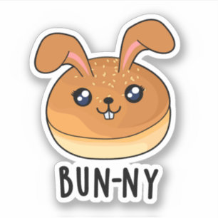 Sticker Bun-ny Funny Lapin Lapin Bun Pun