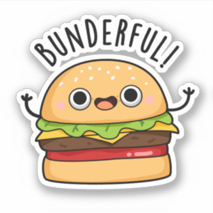 Sticker Bunderny Burger Bun Pun