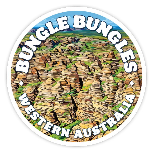 Sticker Bungle Bungle Bungles, Western Australia Round Sti (Bungle Bungles, Western Australia round sticker)