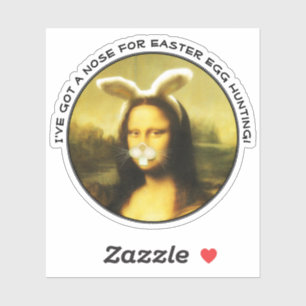 Sticker Bunny de Pâques Mona Lisa