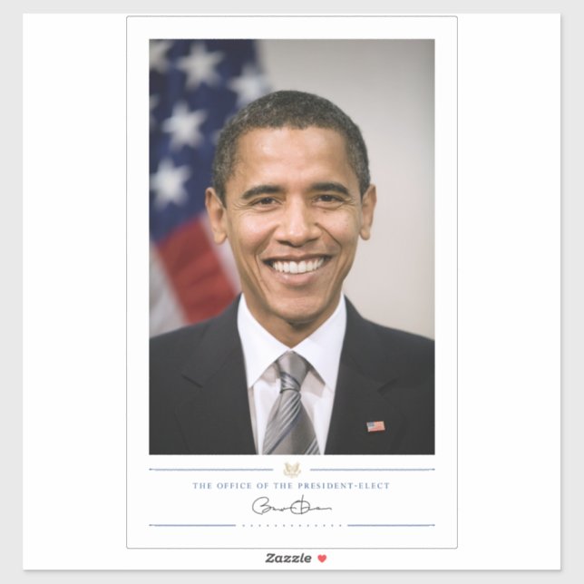 Sticker Bureau du président élu Barack Obama (Feuille)