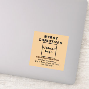 Sticker Business Christmas Light Carré Brown Vinyl