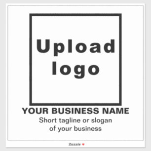 Sticker Business Tagline sur blanc Grand Carré Vinyl