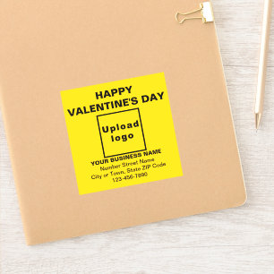 Sticker Business Valentine Salutation sur le Carré jaune V