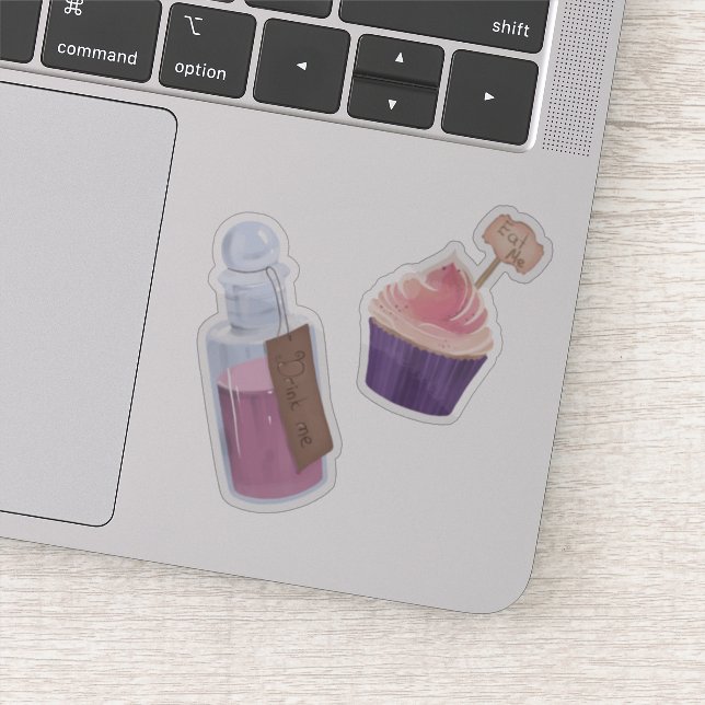 Sticker Buvez-moi, mangez-moi Alice au pays des merveilles (Détail)