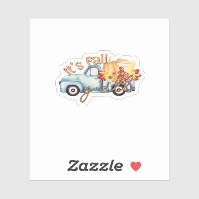 Sticker C’est Décontracté pour l’automne Y’all (Feuille)