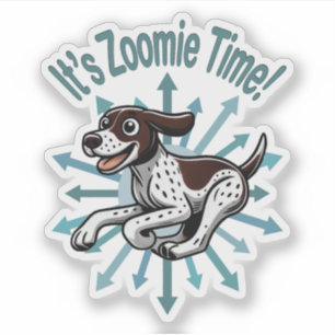 Sticker C’est Zoomie Time Pointeur à cheveux courts allema