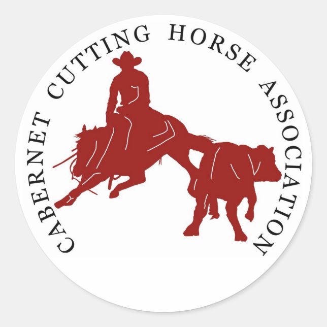 Sticker Cabernet CHA Blanc Rond Bordeaux (Vorderseite)