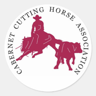 Sticker Cabernet CHA Blanc Rond Rose