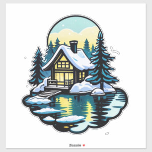 Sticker Cabine enneigée cosy
