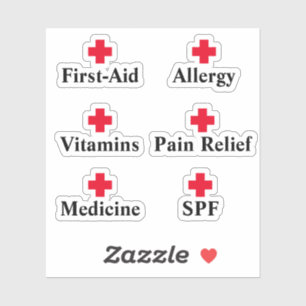 Sticker Cabinet de médecine minimale Organiser les premie