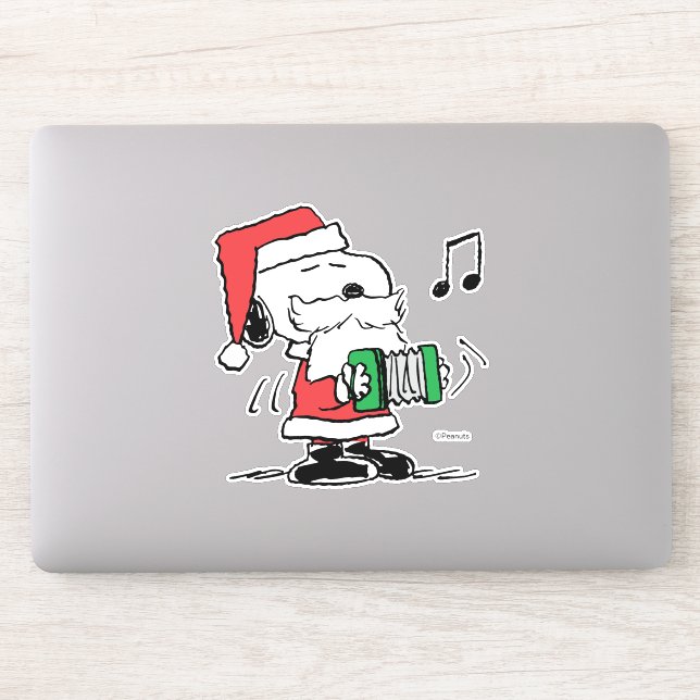 Sticker cacahuètes | Snoopy Santa Claus Accordian (Ordinateur)