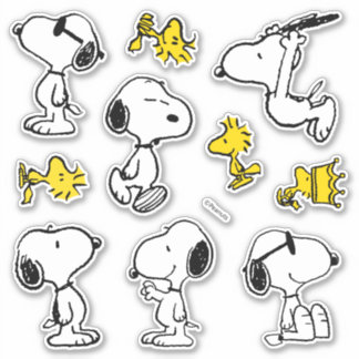 Sticker cacahuètes | Snoopy & Woodstock