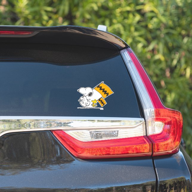 Sticker cacahuètes | Snoopy & Woodstock (Côté voiture)