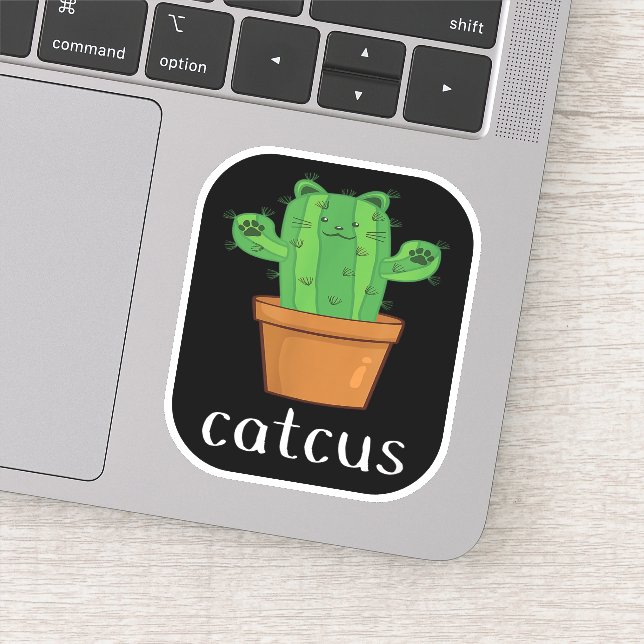 Sticker CACTUS - CATCUS Drôle Chat (Détail)