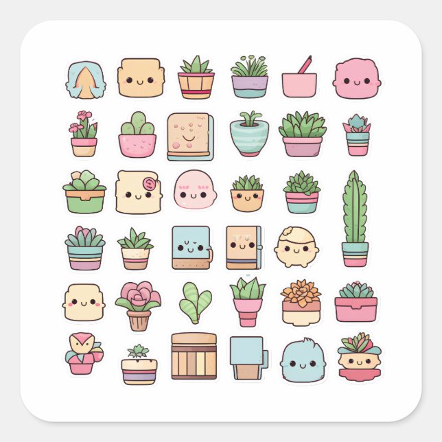 Sticker Cactus pour le journal autocollant du plan (Devant)