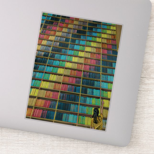 Sticker Cadeau aux amateurs de bibliothèque (Détail)