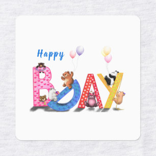 Sticker cadeau d'anniversaire cadeau avec Bears Pa