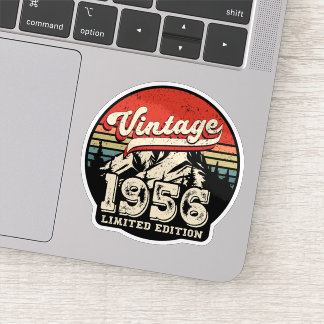 Sticker Cadeau d'anniversaire Rétro 1956 Vintage 70 ans