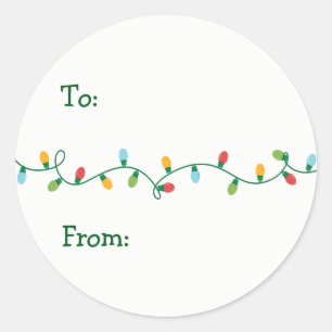 Sticker cadeau de Noël Lumières #HolidayZ