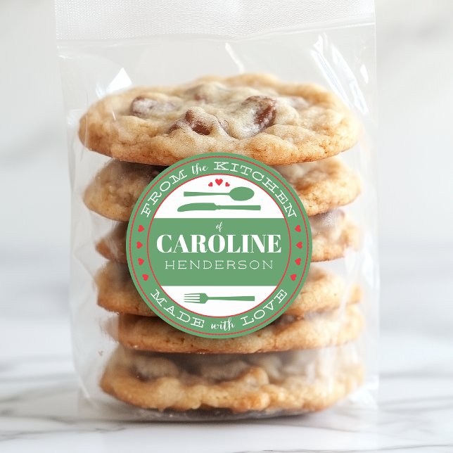 Sticker cadeau de nourriture verte et rouge fait a (Créateur téléchargé)