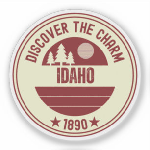 Sticker Cadeau de paysage panoramique de l'Idaho Gem State