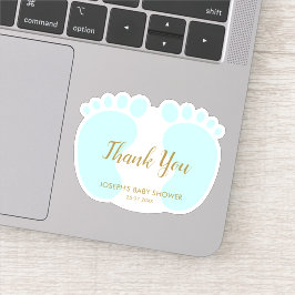 Sticker Cadeau de remerciement pour la fête de bébé garçon