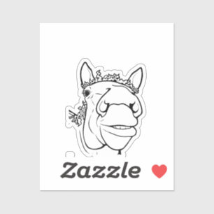 Sticker Cadeau drôle pour amateur de chevaux - Badinage fa