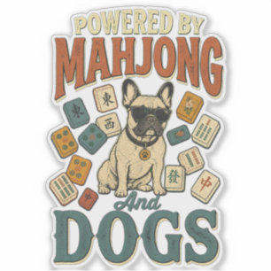 Sticker Cadeau drôle pour amateur de Mahjong et de Bouledo