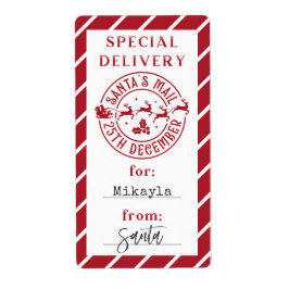 Sticker cadeau Noël de Père Noël