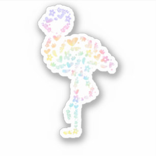 Sticker Cadeau pour amateur d'esthétique d'animaux mignons