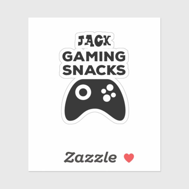 Sticker cadeau pour collations de jeu personnalisé (Feuille)