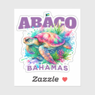 Sticker Cadeau souvenir Bahamas : Abaco Bahamas Sea Turtle