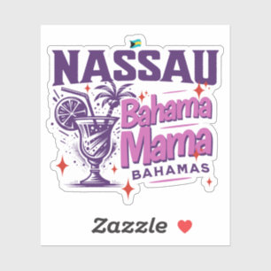 Sticker Cadeau souvenir Bahamas : Nassau Bahamas Bahama Ma