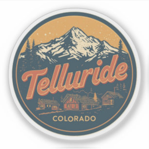 Sticker cadeaux de nature vintage Telluride colorado extér