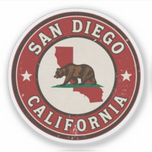 Sticker Cadeaux vintage San Diego, Californie