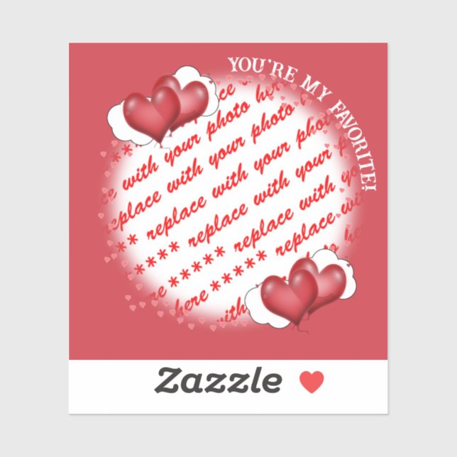 Sticker Cadre photo Balloon Hearts (Feuille)