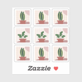Sticker Cadres de plantes d'intérieur bohème