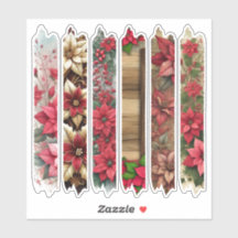 Cadres de Poinsettia Festifs Ruban Washi Scrapbook