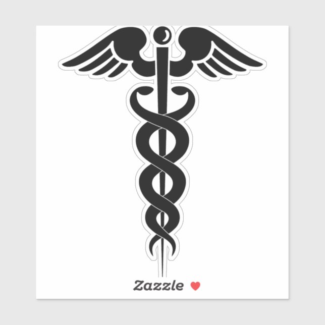 Sticker caduceus medical (Feuille)