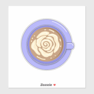 Sticker Café au Lait Fleur de Rose