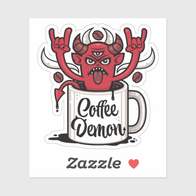 Sticker Café Demon (Feuille)