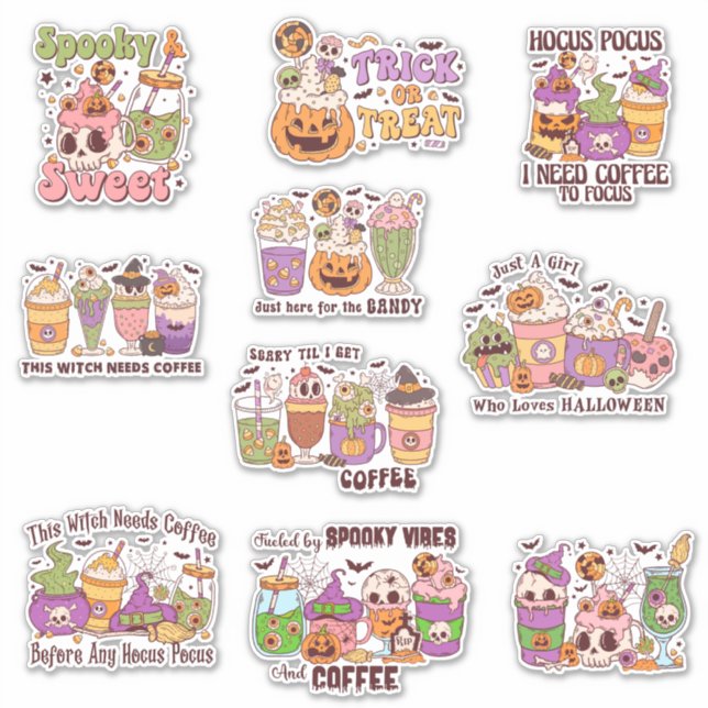 Sticker Café Halloween (Devant)