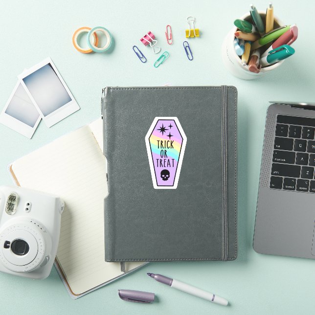 Sticker Café Kawaii 'Trick or Treat' (Couverture iPad)