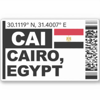 Sticker CAI Le Caire Carte d'Embarquement - Voyage en Égyp