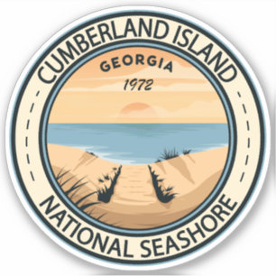 Sticker Cale nationale de l'île Cumberland Bade de Géorgie
